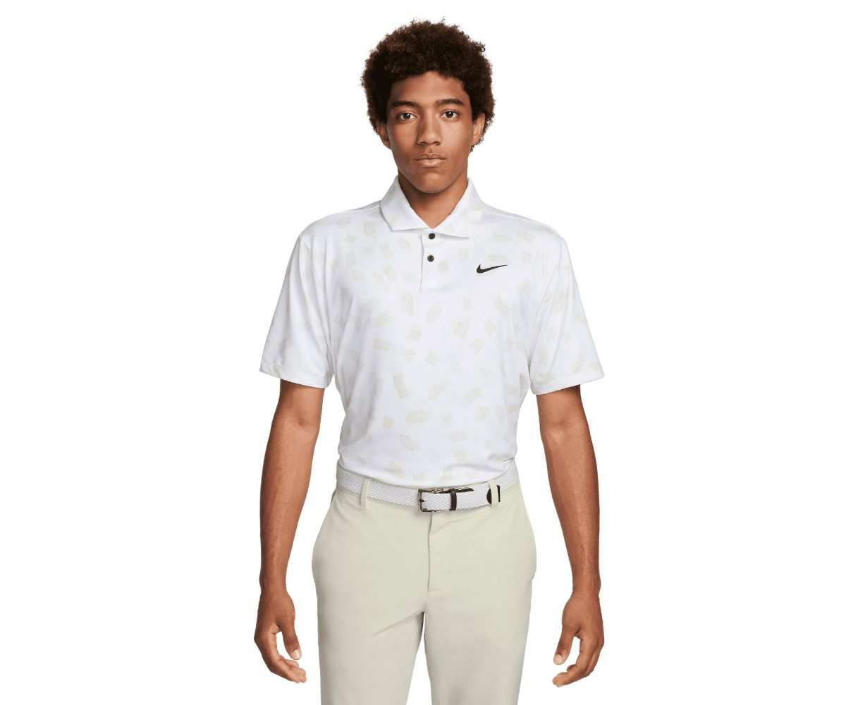 Polo Nike Dri-Fit Tour Micro Print White