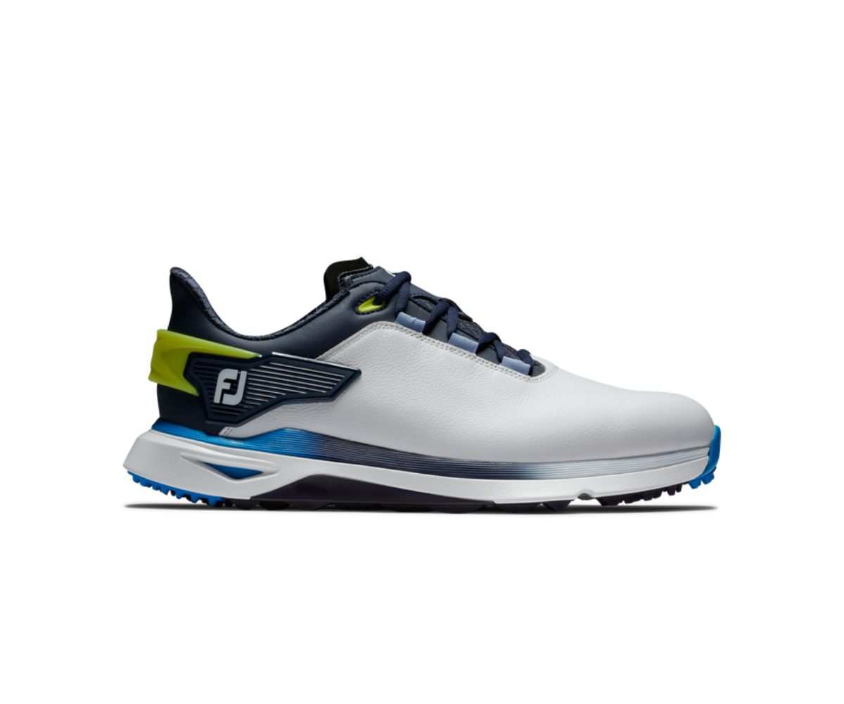 Chaussures Footjoy Pro SLX White Navy Blue Présentation