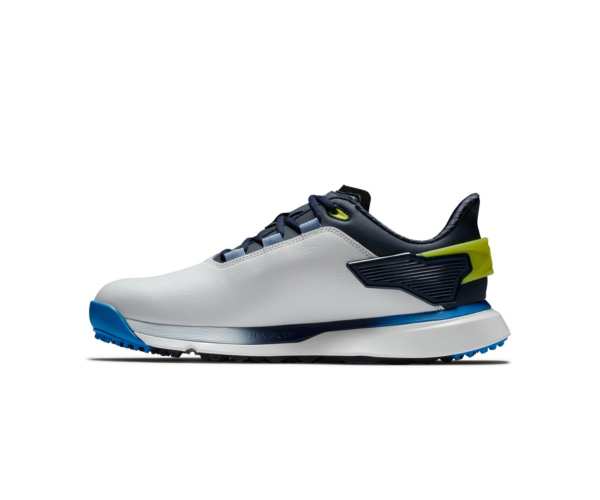 Chaussures Footjoy Pro SLX White Navy Blue Profil