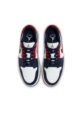 Chaussures Nike Air Jordan 1 Low G White Navy Red Vue de Dessus