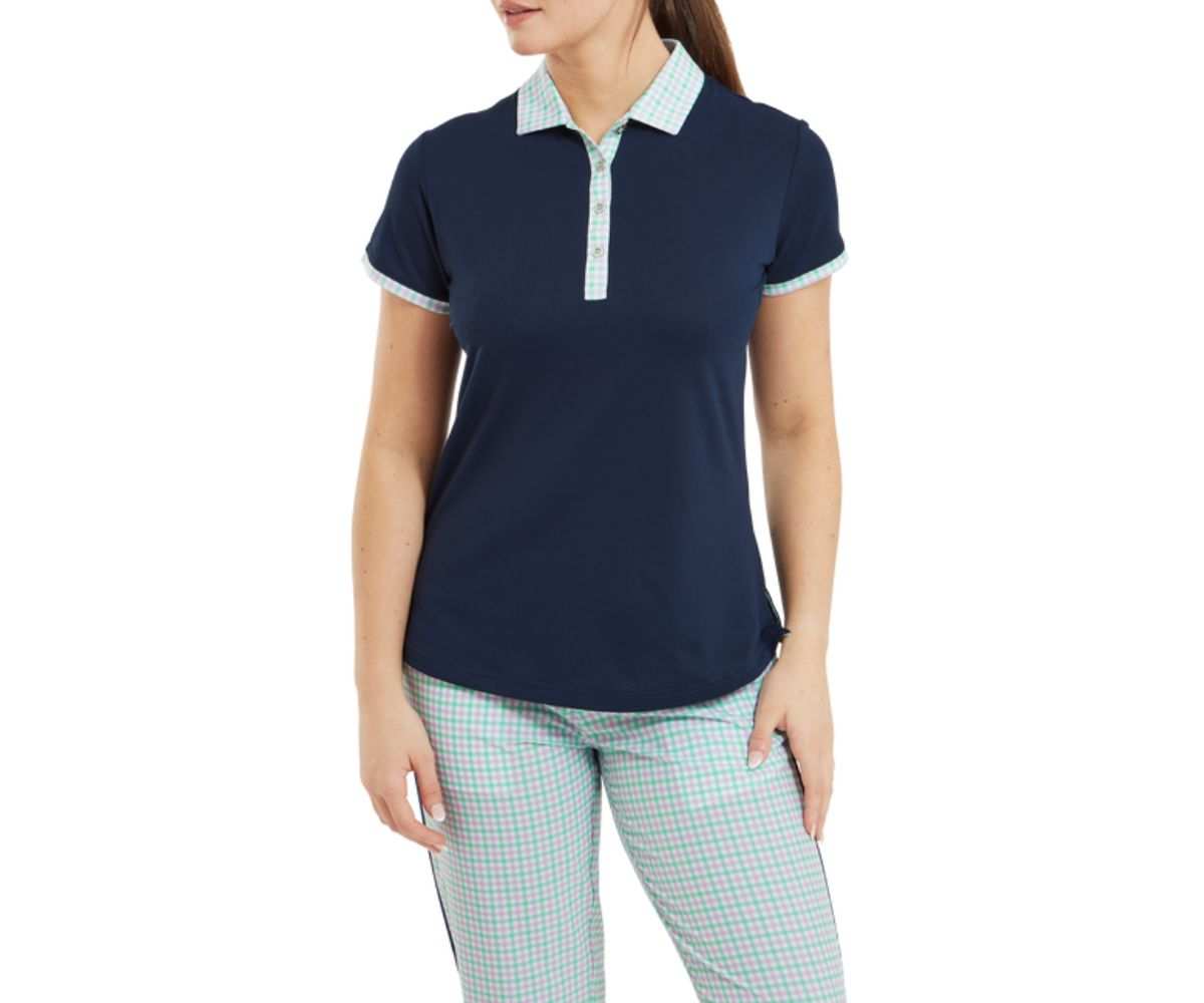 Polo Femme Footjoy Gingham Trim SS24