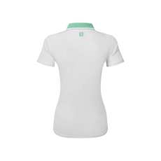 Polo Femme Footjoy Col Blok SS24 White Mint