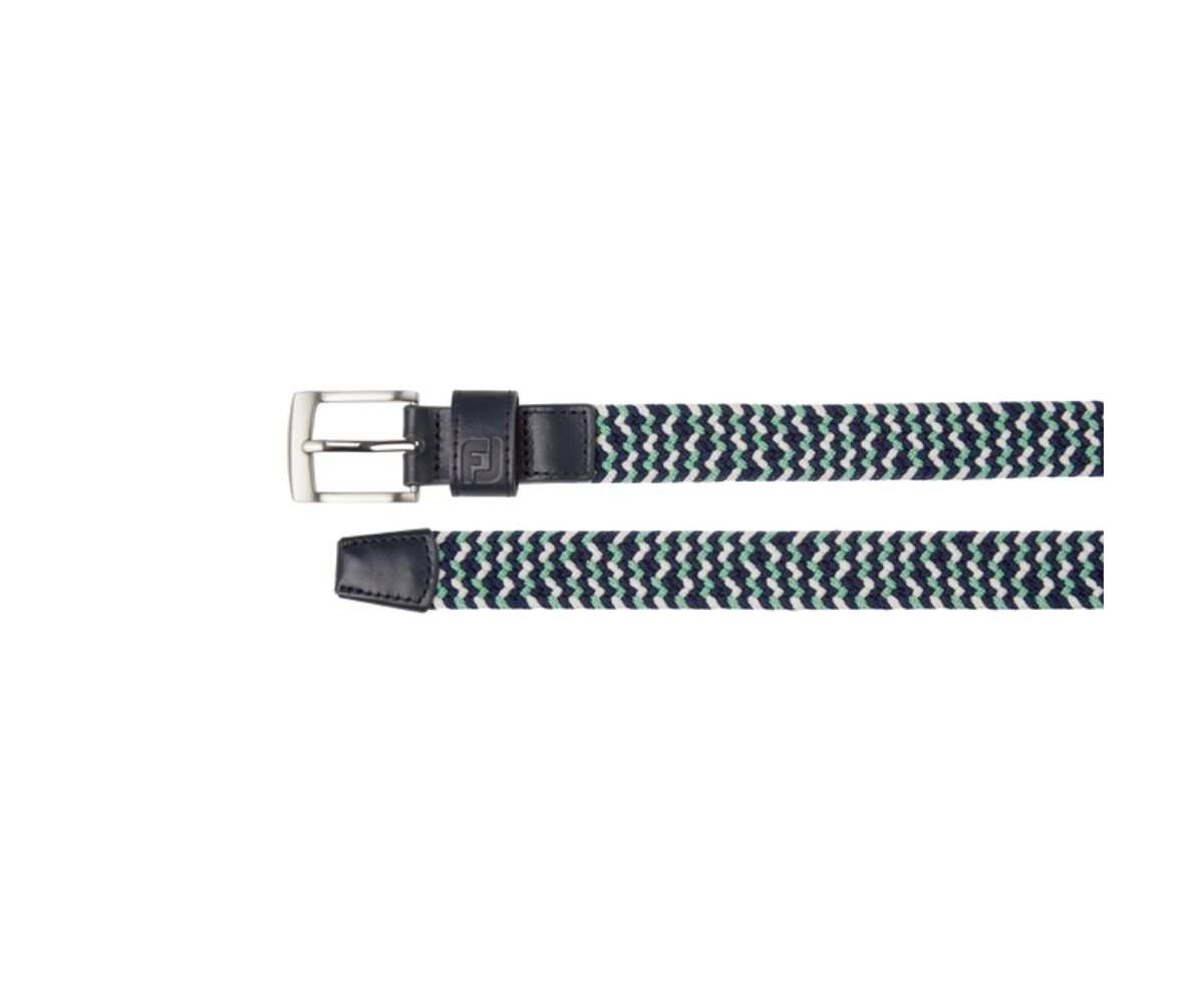 Ceinture Femme Footjoy Braided Belt SS24 Navy White Mint