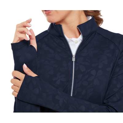 Veste Femme Footjoy Floral Embossed Midlayer SS24 Navy