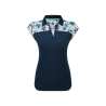 Polo Femme Footjoy Blocked Floral Cap Sleeve SS24 Navy