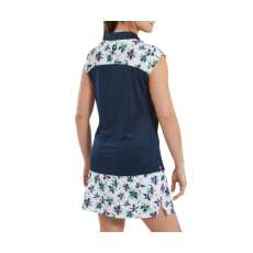 Polo Femme Footjoy Blocked Floral Cap Sleeve SS24 Navy
