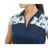Polo Femme Footjoy Blocked Floral Cap Sleeve SS24 Navy