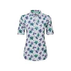 Polo Femme Footjoy Floral SS24 Lavender Mint Navy