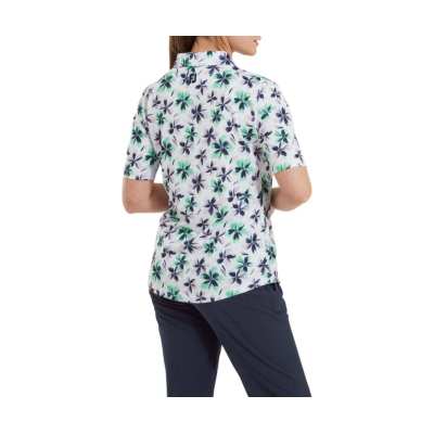 Polo Femme Footjoy Floral SS24 Lavender Mint Navy
