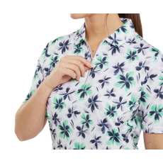 Polo Femme Footjoy Floral SS24 Lavender Mint Navy