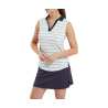 Polo Sans Manche Femme Footjoy Striped SS24 White Lavender Navy