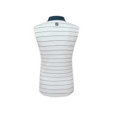 Polo Sans Manche Femme Footjoy Striped SS24 White Lavender Navy