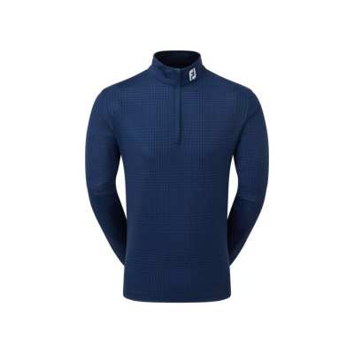 Pull Footjoy Glen Plaid Print Midlayer SS24 Navy
