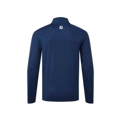 Pull Footjoy Glen Plaid Print Midlayer SS24 Navy
