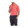 Polo Footjoy Engineered Pinstripe SS24 Coral Red White