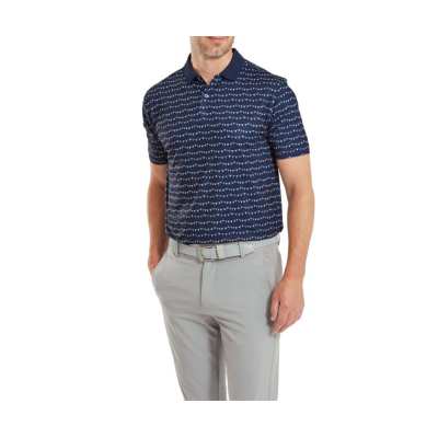 Polo Footjoy Flag Banner Print SS24 Navy