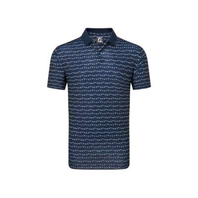 Polo Footjoy Flag Banner Print SS24 Navy