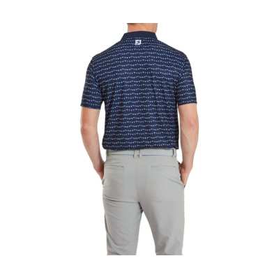 Polo Footjoy Flag Banner Print SS24 Navy