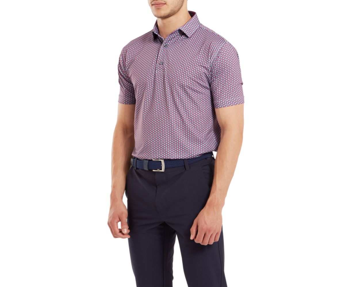 Polo Footjoy Shell Foulard SS24 Coral Red White