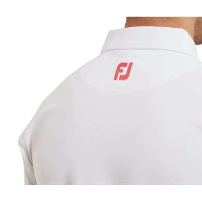 Polo Footjoy Double Chest Band Pique SS24 White
