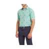 Polo Footjoy Thistle Print Lisle SS24 Sea Glass