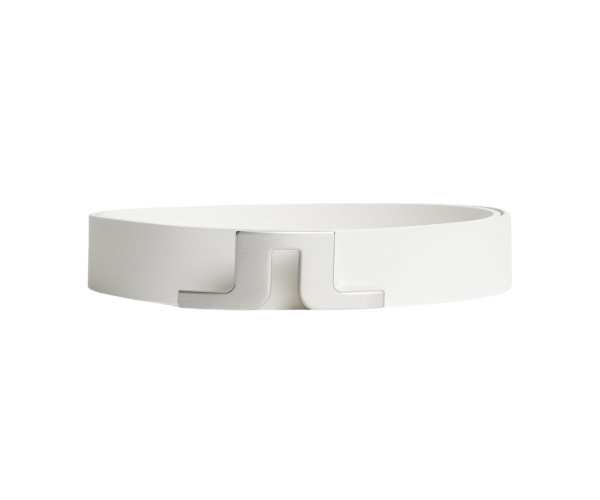 Ceinture J.Lindeberg Bridger Leather Belt SS24 White