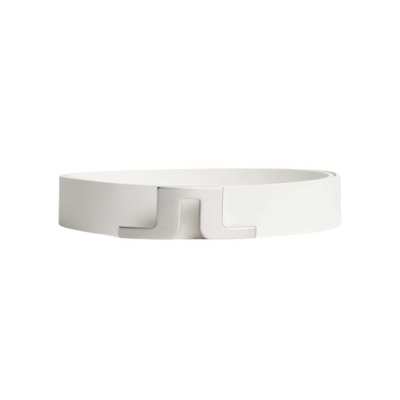 Ceinture J.Lindeberg Bridger Leather Belt SS24 White