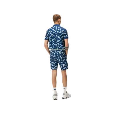 Polo J.Lindeberg Tour Tech Reg Fit Print SS24 Savanna Estate Blue