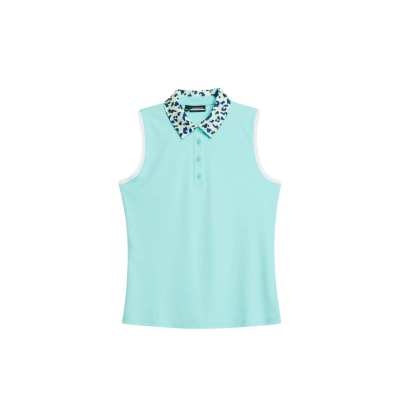 Polo Sans Manche Femme J.Lindeberg Gigi SS24 Aruba Blue