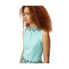 Polo Sans Manche Femme J.Lindeberg Gigi SS24 Aruba Blue