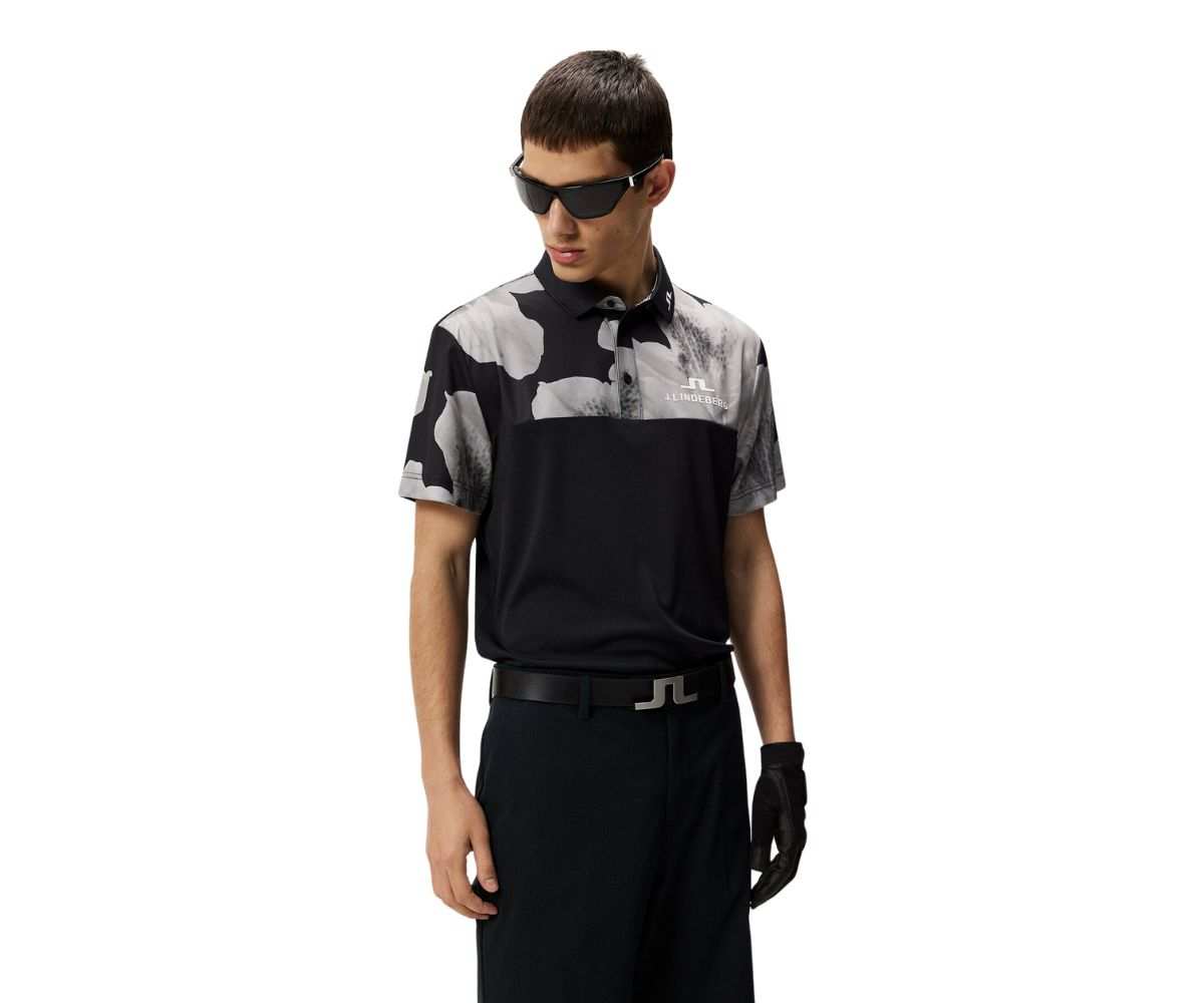 Polo J.Lindeberg Jeff Tour Golf Masters SS24 Black