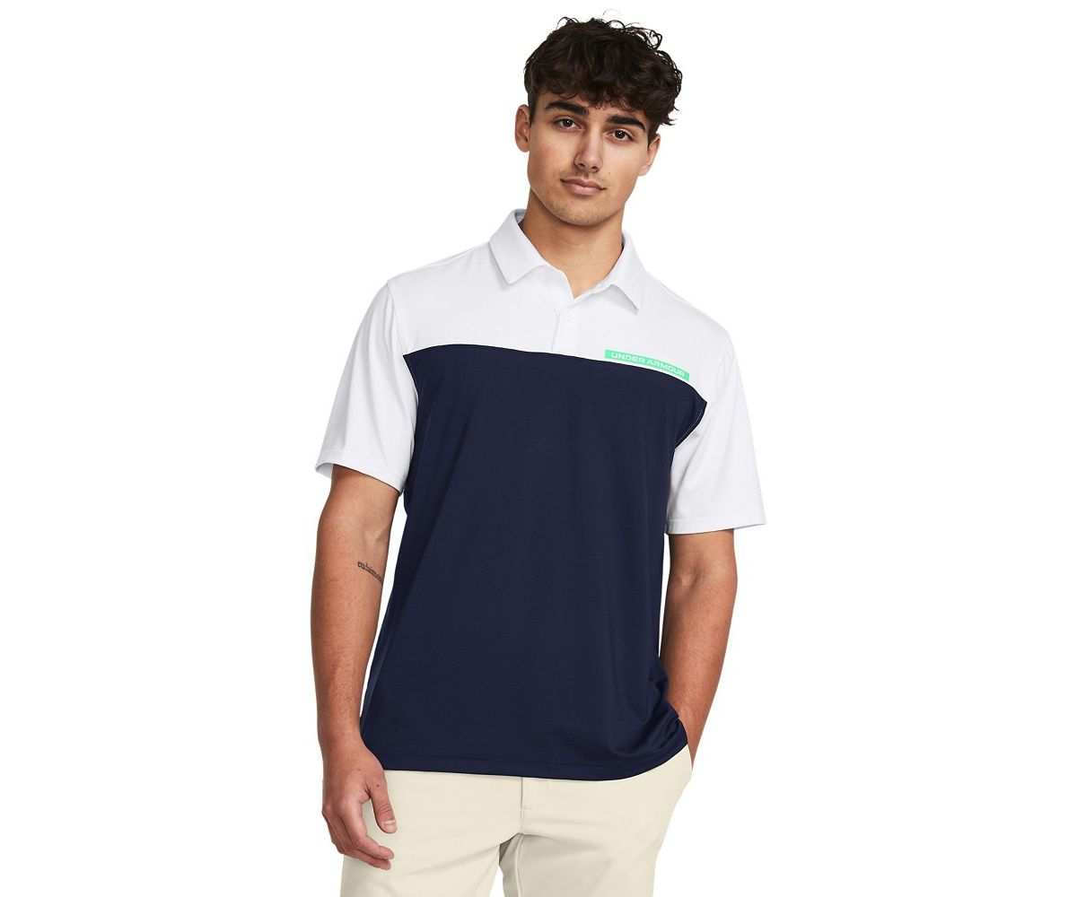 Polo Under Armour T2G Color Block SS24 Navy White