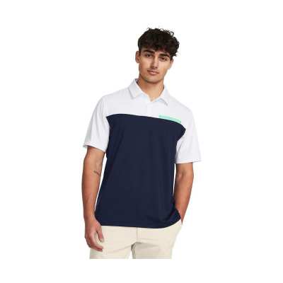 Polo Under Armour T2G Color Block SS24 Navy White