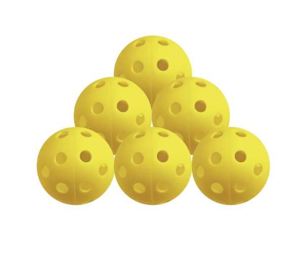 Balles d'entraînement Plastique Airflow Yellow x6