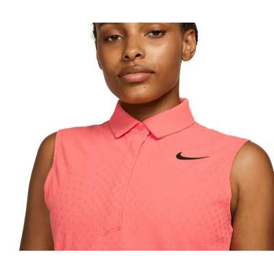 Polo Sans Manches Femme Nike Dri-Fit ADV Tour FA24 Light Wild Mango