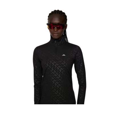 Sweat Femme J.Lindeberg Lauryn Deboss Mid Layer FW24 Black
