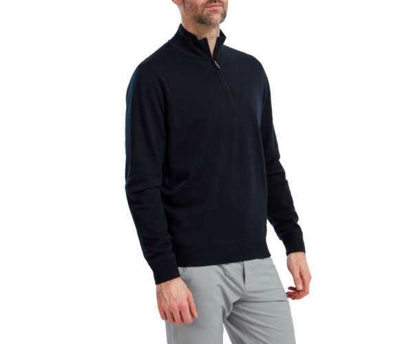 Pull Footjoy Wool Blend Lined 1/2 Zip FW24 Face Porté