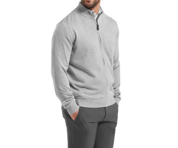 Pull Footjoy Drirelease Full Zip Lined FW24 Heather Grey