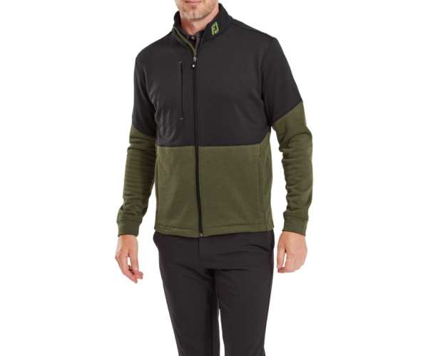 Pull Footjoy Chill-Out Color Block Full Zip FW24 Black Olive