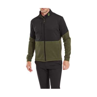 Pull Footjoy Chill-Out Color Block Full Zip FW24 Black Olive