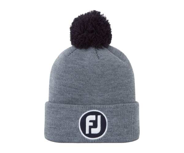 Bonnet Footjoy Solid Pom Pom FW24 Heather Grey