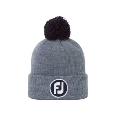 Bonnet Footjoy Solid Pom Pom FW24 Heather Grey