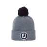 Bonnet Footjoy Solid Pom Pom FW24 Heather Grey