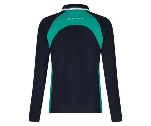 Polo Golf Femme Longues Manches Golfino Extra Round - Élégance