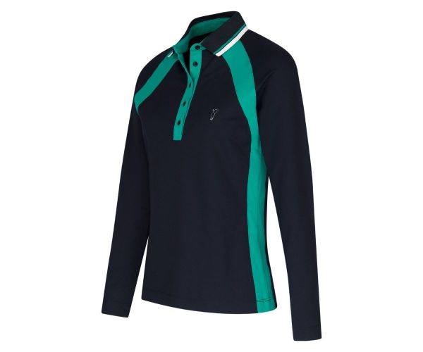 Polo Golf Femme Longues Manches Golfino Extra Round - Élégance