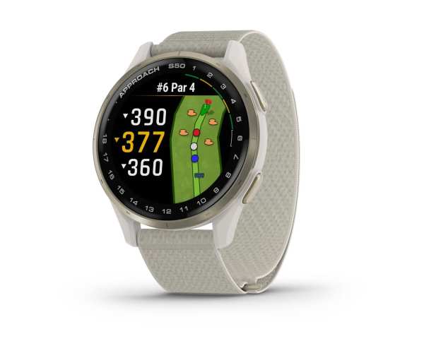 Montre GPS Garmin Approach S50 Gold Ivory