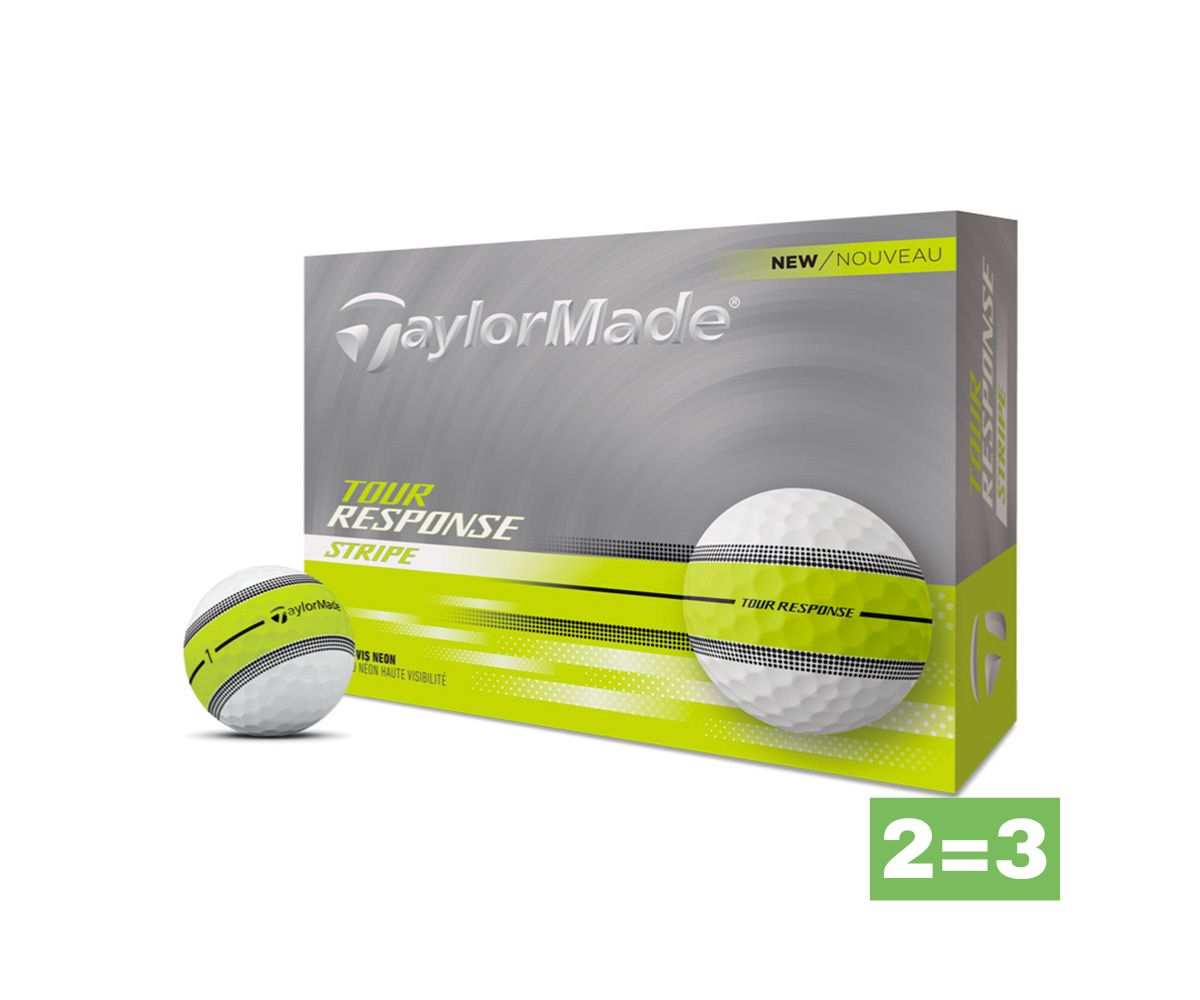 Balles Taylormade Tour Response Stripe Neon Yellow