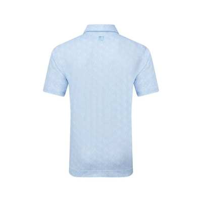 Polo Footjoy Speckle Print Pique SS25 Blue Jay White
