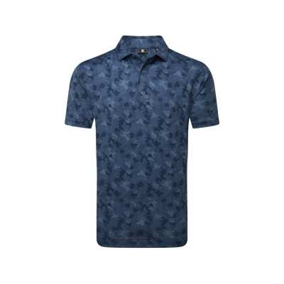 Polo Footjoy Pop Camo Lisle SS25 Dark Denim