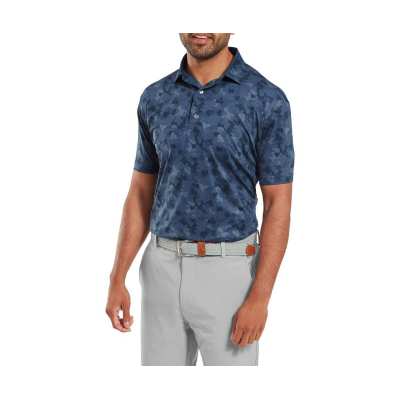 Polo Footjoy Pop Camo Lisle SS25 Dark Denim